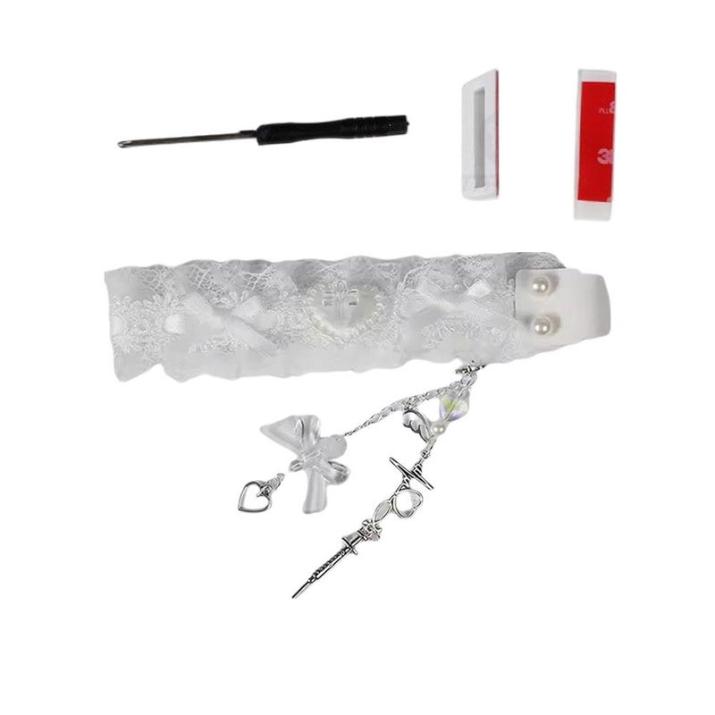 Lace keyboard ribbon with clasp, handmade decorative keyboard accessory for wootingATKDIY